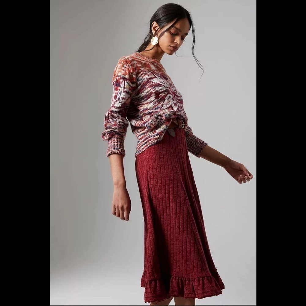 Anthropologie NWOT Midi Skirt